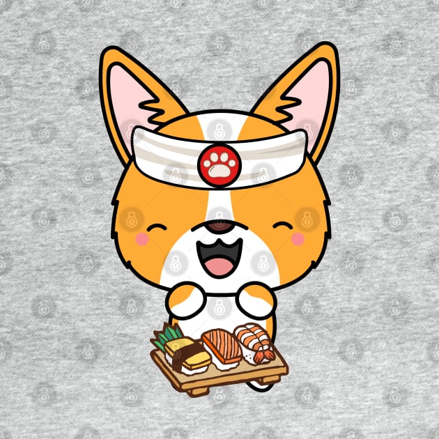 Sushi Chef Corgi by Pet Station